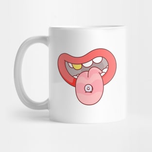 Silly And Funny Golden Tooth Illustration Mug